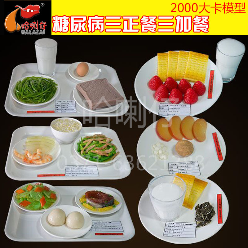 糖尿病三正餐三加餐2000大卡模型